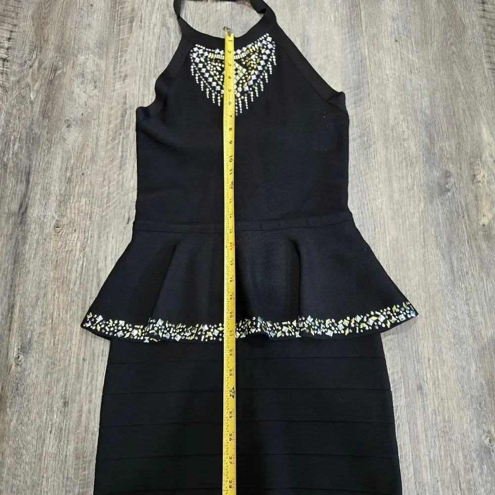 🐢 BEBE Halter Midi Dress With Metal Studs. Size M Like New.